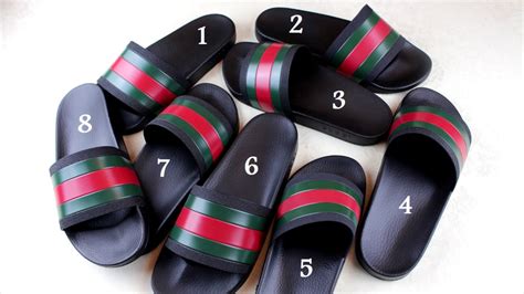 fake pink gucci flip flops|gucci knockoff slides for men.